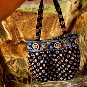 Vera Bradley Midnight Owl print tote Rare